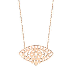 18 carat rose gold necklace<br>by Ginette NY