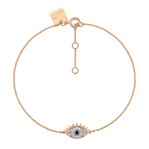 bracelet or rose 18 carats saphir et diamants<br>by Ginette NY