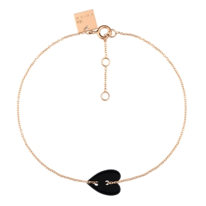 18 carat rose gold bracelet and black onyx <br>by Ginette NY