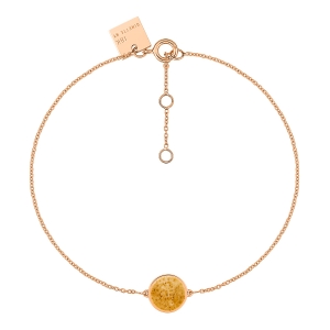 18 karat rose gold bracelet and picture jasper<br>by Ginette NY