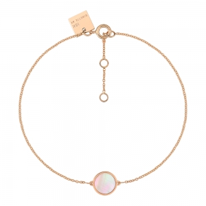 bracelet or rose 18 carats et nacre rose<br>by Ginette NY