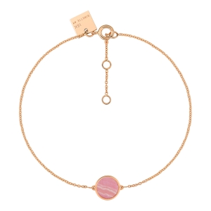 mini ever rhodochrosite disc bracelet