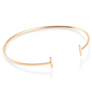 18 carat rose gold bangle  Ginette NY