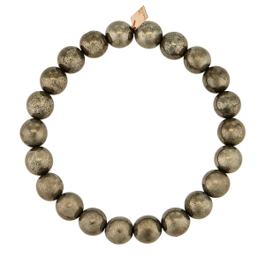 bracelet or rose 18 carats et pyrite<br>by Ginette NY