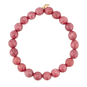 bracelet or rose 18 carats et rhodonite<br>by Ginette NY
