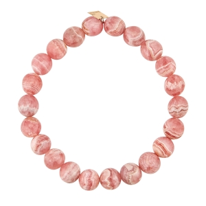 bracelet or rose 18 carats et rhodochrosite<br>by Ginette NY