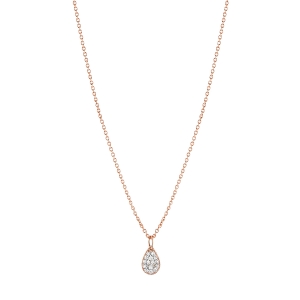 collier or rose 18 carats et diamants<br>by Ginette NY