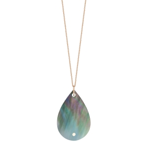 collier or rose 18 carats et nacre noire<br>by Ginette NY