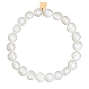 18 karat rose gold bracelet and baroque pearls<br>by Ginette NY