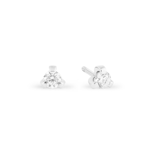 18 karat white gold studs and diamonds<br>by Ginette NY