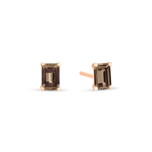 cocktail smoky quartz studs