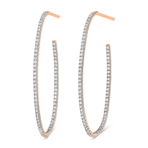 large ellipse diamond hoops