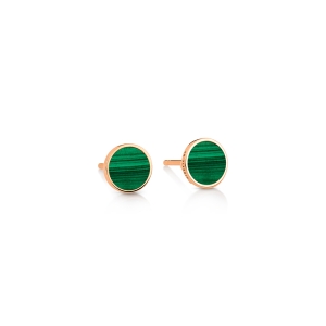 ever malachite disc studs