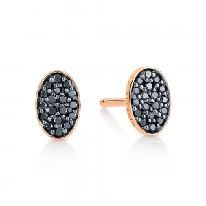 sequin black diamond studs