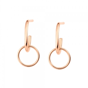 18 carat rose gold earrings<br>by Ginette NY