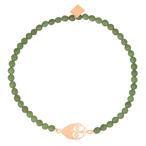 18 karat rose gold bracelet and jade, motif buddha<br>by Ginette NY
