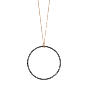 black diamond circle on chain
