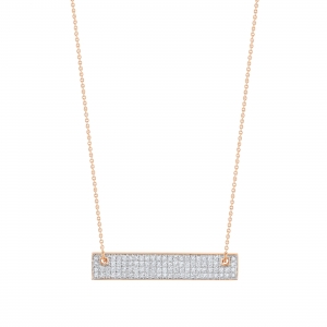 mini diamond baguette on chain