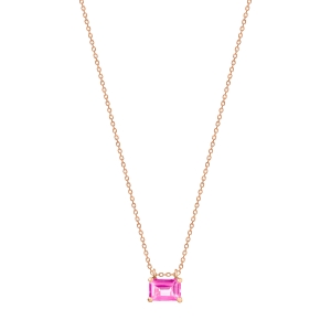 mini cocktail pink topaz on chain