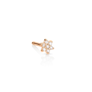18 Karat rose gold solo stud and diamonds<br>by Ginette NY
