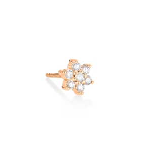 18 Karat rose gold solo stud and diamonds<br>by Ginette NY
