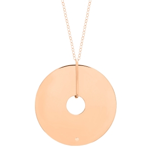 18 karat rose gold necklace<br>by Ginette NY