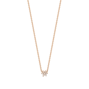 18 karat rose gold necklace and diamonds<br>by Ginette NY