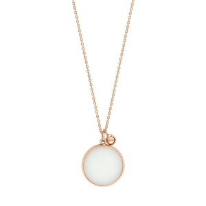 ever white agate disc on chain