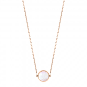 mini ever pink MOP disc necklace