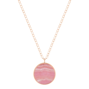 jumbo ever rhodochrosite disc on chain