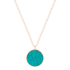 jumbo ever turquoise disc on chain