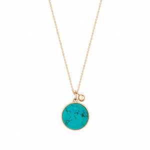 ever turquoise disc on chain