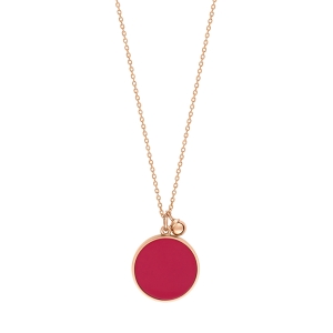 collier or rose 18 carats et corail rouge<br>by Ginette NY