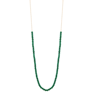 collier or rose 18 carats et malachite<br>by Ginette NY