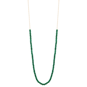 collier or rose 18 carats et malachite<br>by Ginette NY