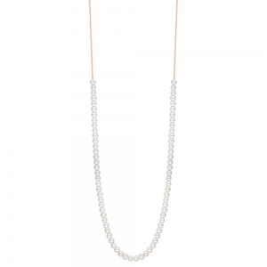 collier or rose 18 carats et perles<br>by Ginette NY