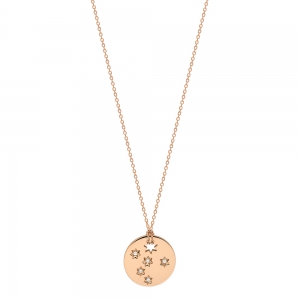 collier or rose 18 carats et diamants<br>by Ginette NY