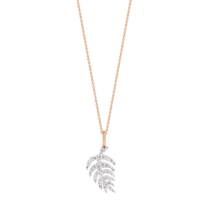 18 karat rose gold necklace and diamonds<br>by Ginette NY