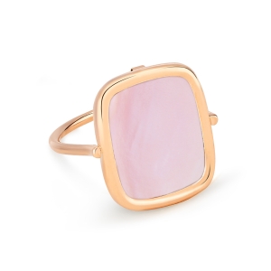 18 Karat rose gold ring and pink mother-of-pearl<br>by Ginette NY