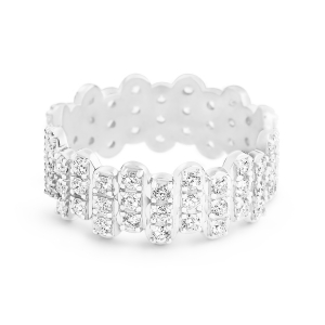 alliance or blanc 18 carats et diamants<br>by Ginette NY