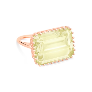 jumbo cocktail lemon quartz ring