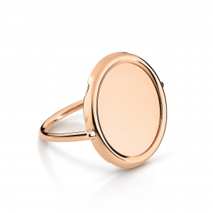 Shiny gold disc ring