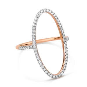 18 carat rose gold ring and diamonds <br>by Ginette NY