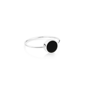 mini ever onyx white gold disc ring