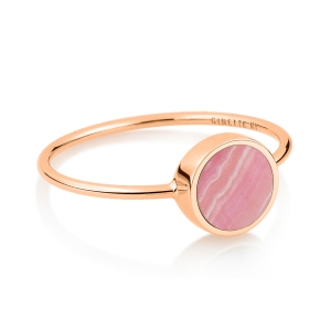 18 carat rose gold ring and rhodochrosite<br>by Ginette NY