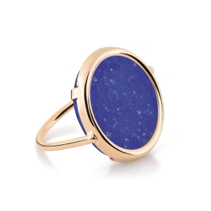 bague or rose 18 carats et lapis by Ginette NY