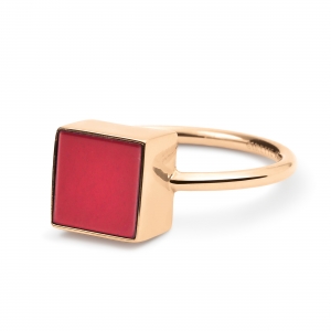 ever red jasper square ring