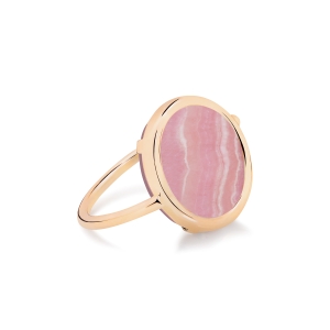bague or rose 18 carats et rhodochrosite<br>by Ginette NY