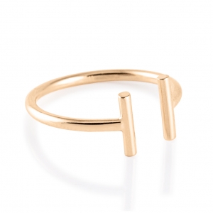 18 carat rose gold ring Ginette NY