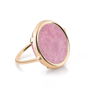 bague or rose 18 carats et rhodonite by Ginette NY